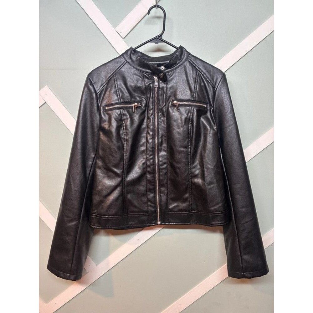 Women’s black Moto Jacket Size Medium